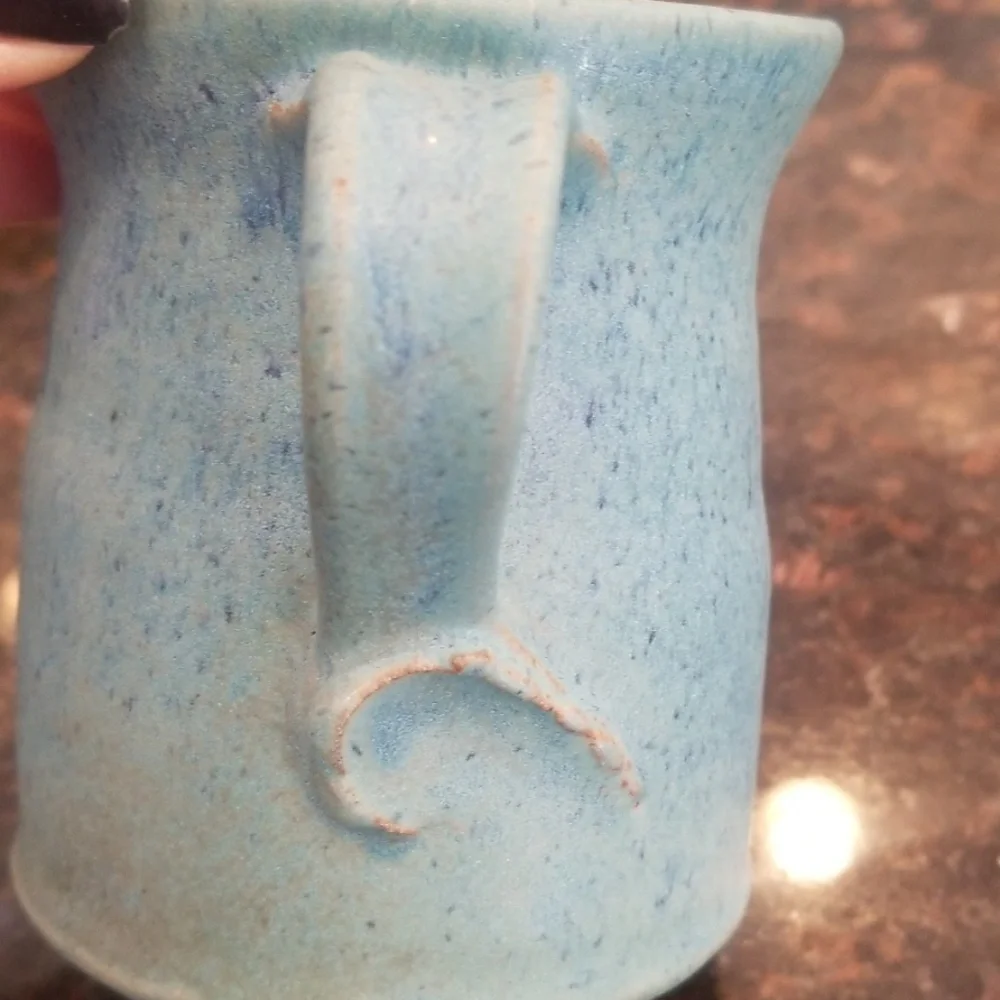 Blue stoneware Farmhouse Creamer Pitcher